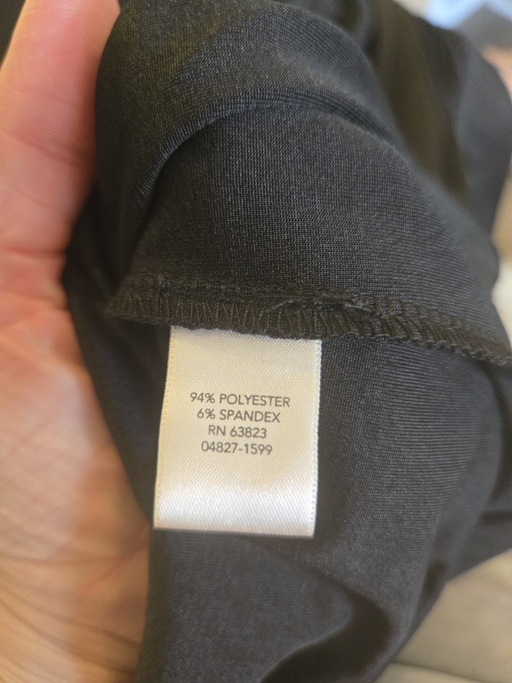 Christopher & Banks Black Draped V-Neck Long Sleeve Top - Picture 5 of 5